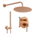 REA-P8809 - Set doccia con miscelatore da incasso LUNGO rame spazzolato