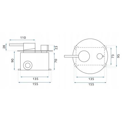REA-P8809 - Set doccia con miscelatore da incasso LUNGO rame spazzolato
