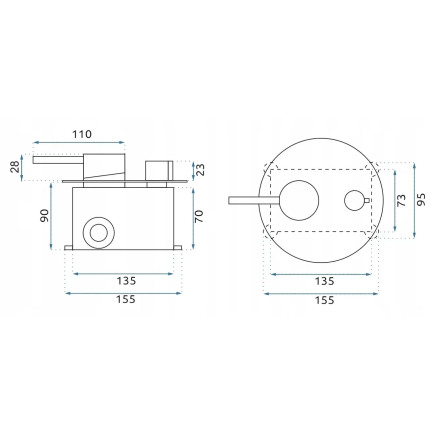 REA-P8809 - Set doccia con miscelatore da incasso LUNGO rame spazzolato