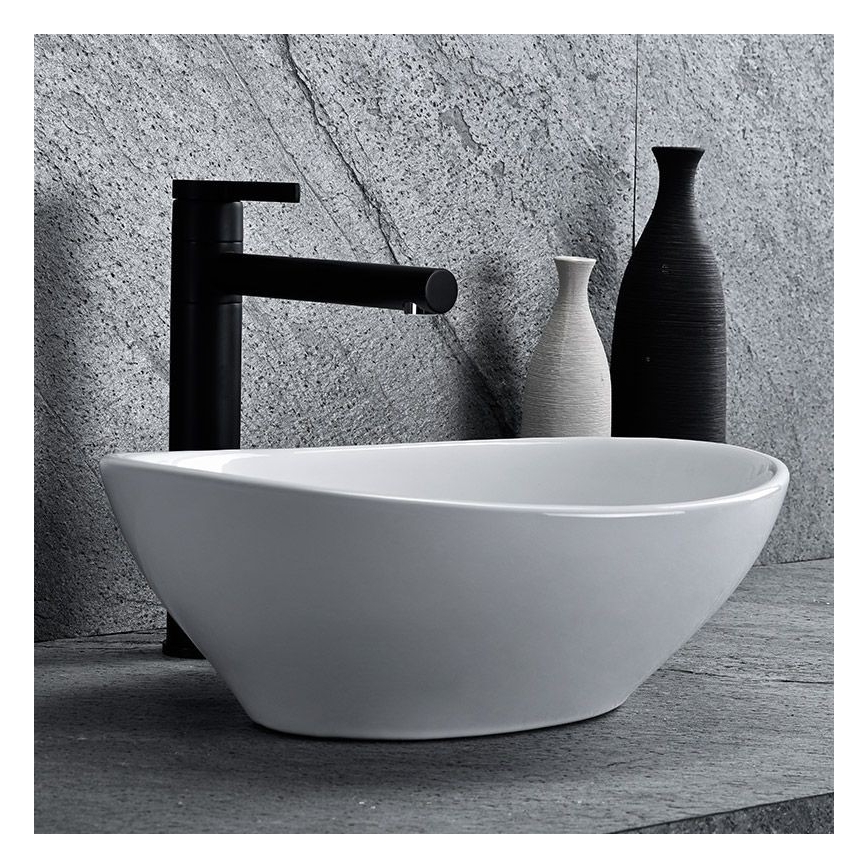 REA-U0133 - Lavabo da appoggio SOFIA 34,5x41 cm ceramica/bianco lucido