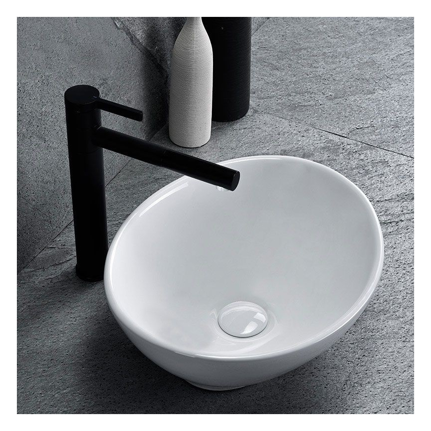 REA-U0133 - Lavabo da appoggio SOFIA 34,5x41 cm ceramica/bianco lucido