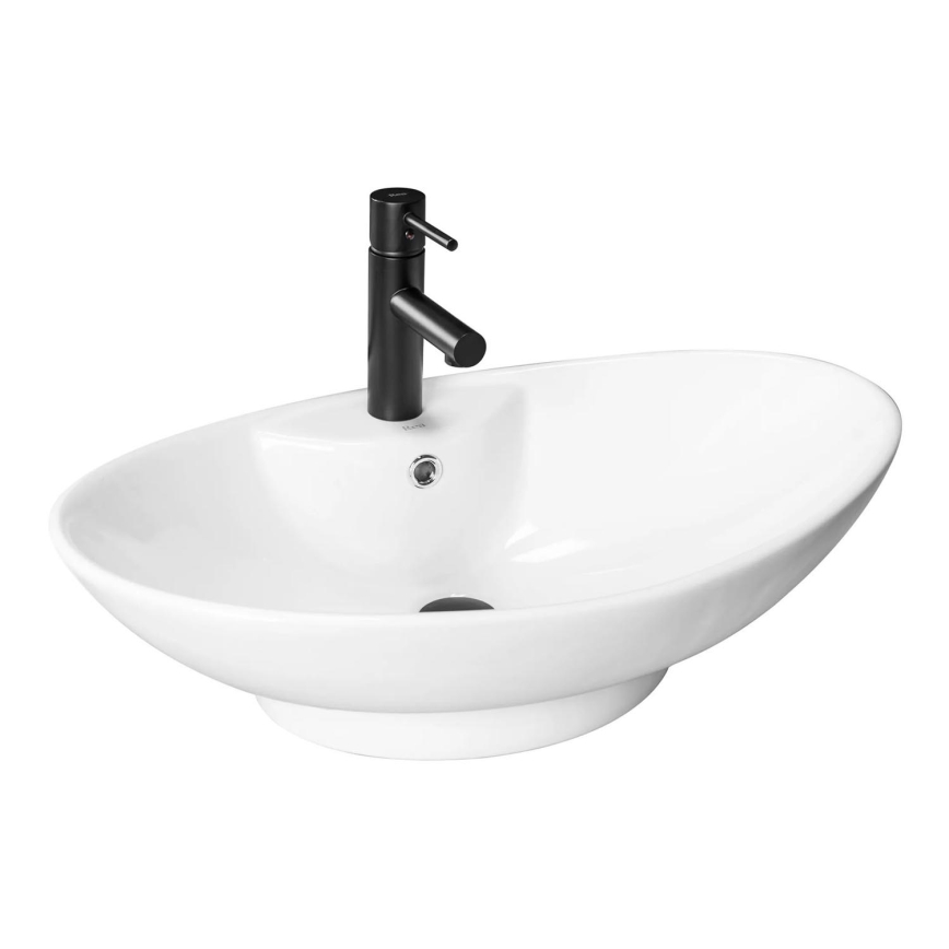 REA-U0160 - Lavabo da appoggio ROSA 38,5x58,5 cm ceramica/bianco lucido