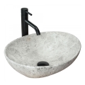REA-U0165 - Lavabo da appoggio SOFIA 34,5x41 cm ceramica/pietra chiara