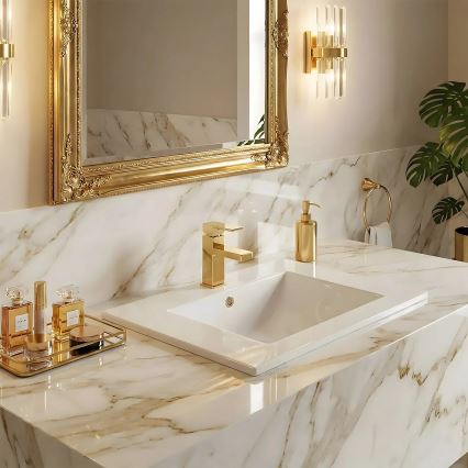 REA-U0190 - Lavabo da incasso DAFNE 46,5x72 cm ceramica/bianco lucido