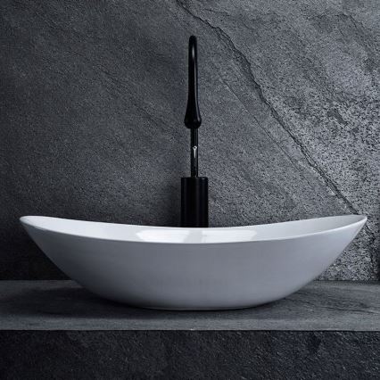 REA-U0441 - Lavabo da appoggio ROYAL 35,5x61,5 cm ceramica/bianco lucido