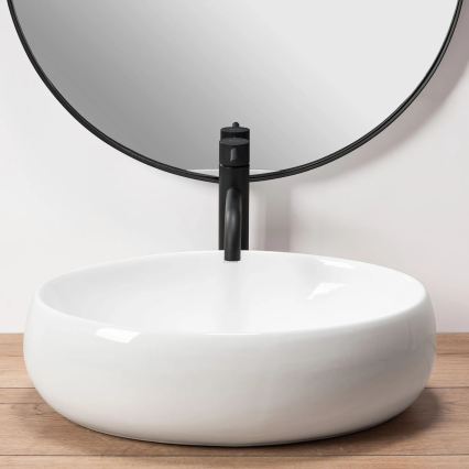 REA-U0462 - Lavabo da appoggio LINDA 34x48,5 cm ceramica/bianco lucido