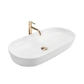 REA-U0563 - Lavabo da appoggio CLEO 41x81 cm ceramica/bianco lucido