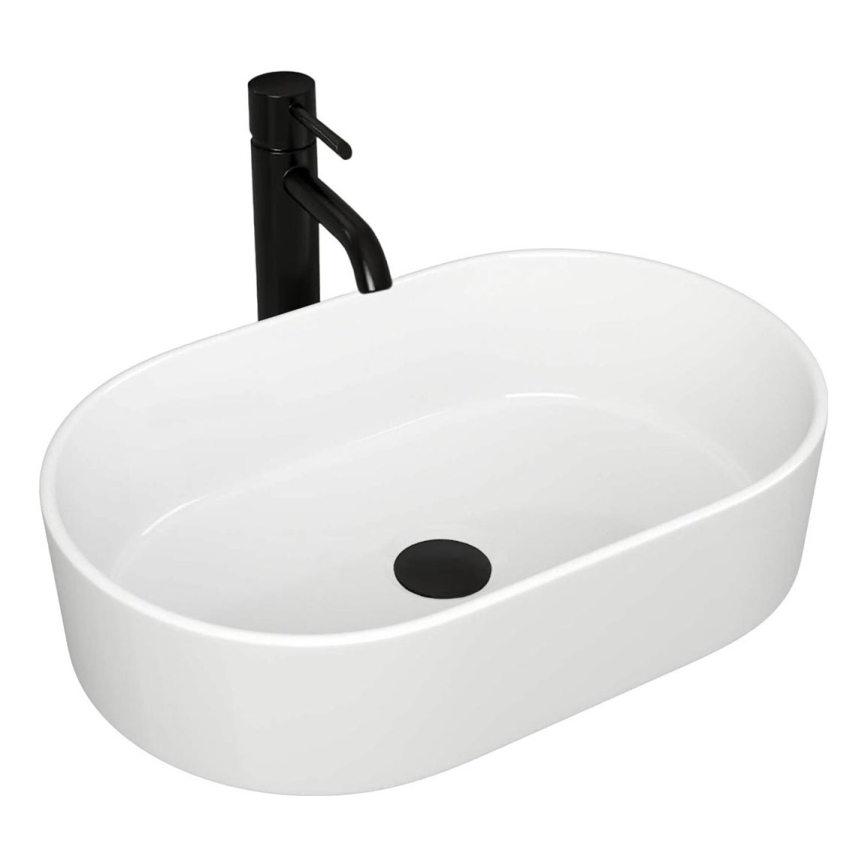 REA-U0600 - Lavabo da appoggio ALMA 36x57 cm ceramica/bianco lucido