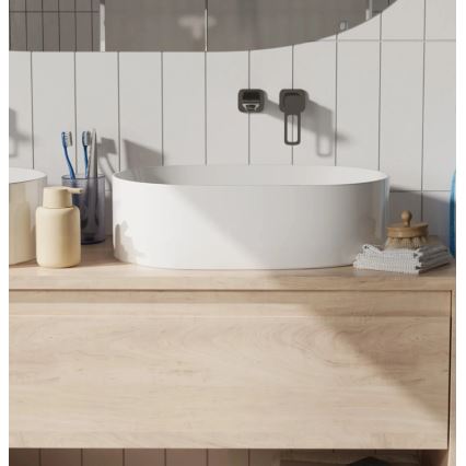 REA-U0600 - Lavabo da appoggio ALMA 36x57 cm ceramica/bianco lucido