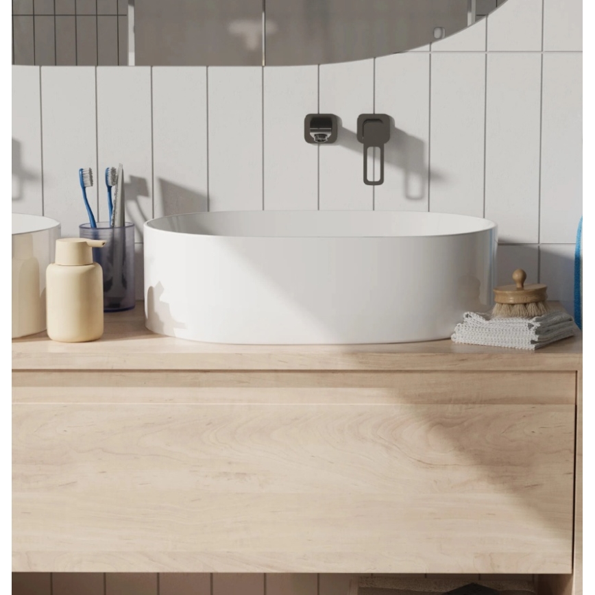 REA-U0600 - Lavabo da appoggio ALMA 36x57 cm ceramica/bianco lucido