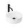 REA-U0601 - Lavabo da appoggio DELIA 36 cm bianco lucido/effetto pietra