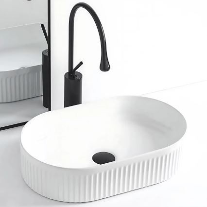 REA-U0603 - Lavabo da appoggio VANDA 31x49 cm ceramica/bianco lucido