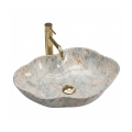 REA-U0620 - Lavabo da appoggio PEARL 38x50,5 cm ceramica/grigio/beige/effetto pietra