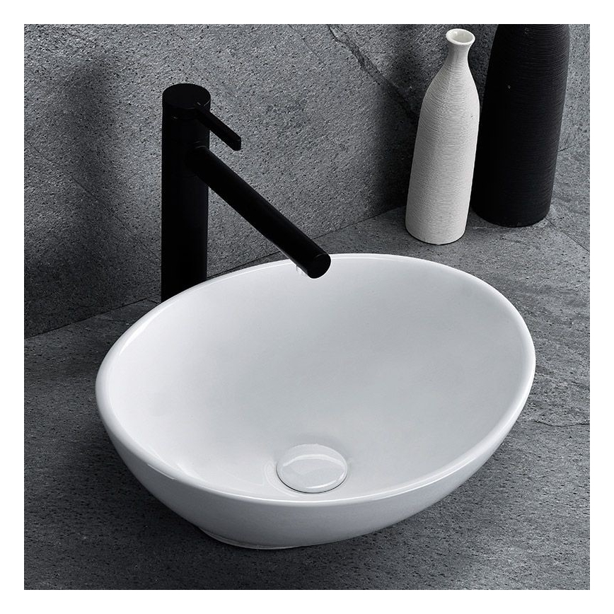 REA-U0623 - Lavabo da appoggio SOFIA MINI 27x34 cm ceramica/bianco lucido