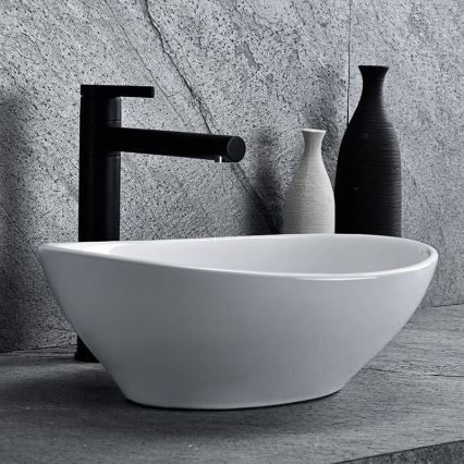 REA-U0623 - Lavabo da appoggio SOFIA MINI 27x34 cm ceramica/bianco lucido