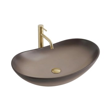 REA-U0626 - Lavabo da appoggio ROYAL 36x62 cm ceramica/marrone