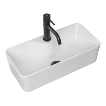 REA-U0699 - Lavabo da appoggio MERY 25x50,5 cm ceramica/bianco lucido
