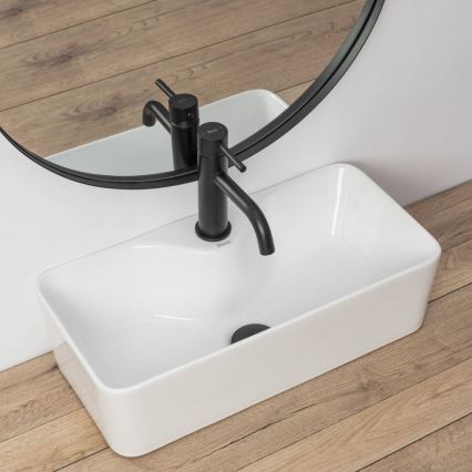 REA-U0699 - Lavabo da appoggio MERY 25x50,5 cm ceramica/bianco lucido