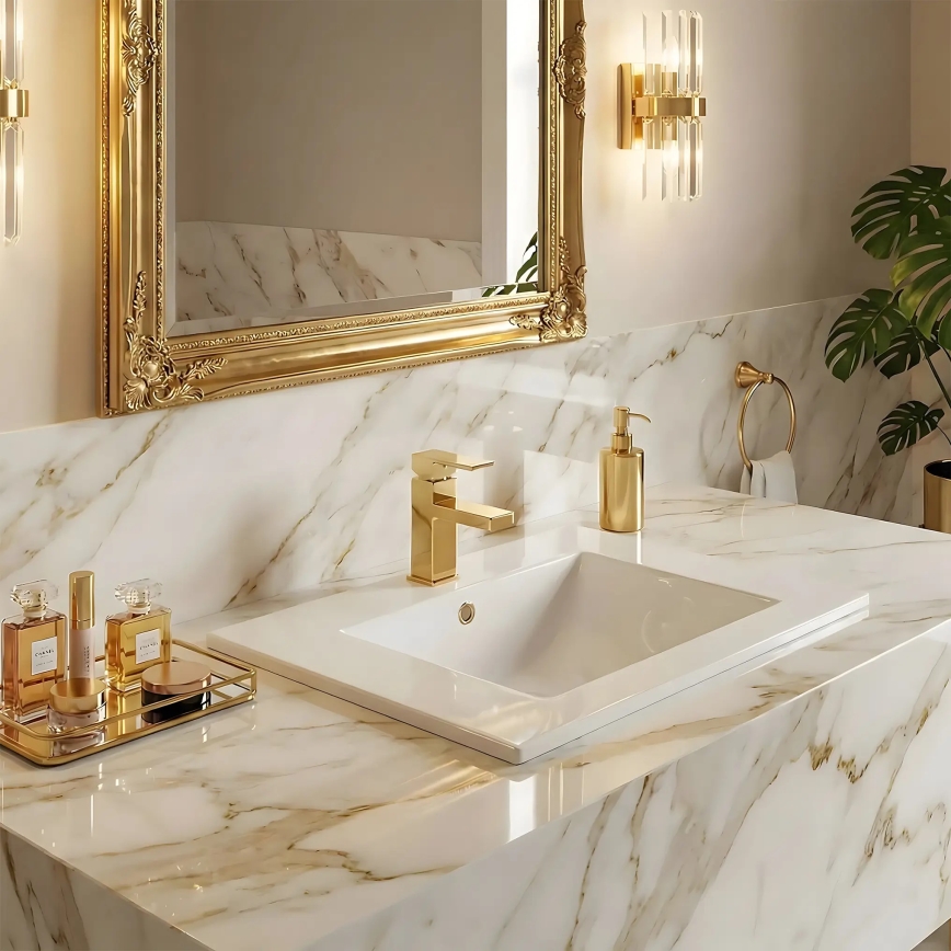 REA-U0786 - Lavabo da incasso DAFNE 47x62 cm ceramica/bianco lucido