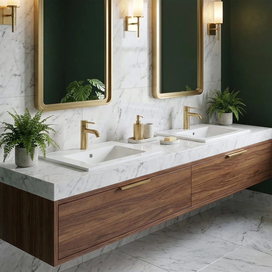 REA-U0786 - Lavabo da incasso DAFNE 47x62 cm ceramica/bianco lucido