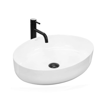REA-U1223 - Lavabo da appoggio QUEEN 41,5x55 cm ceramica/bianco lucido