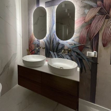 REA-U1223 - Lavabo da appoggio QUEEN 41,5x55 cm ceramica/bianco lucido