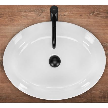 REA-U1223 - Lavabo da appoggio QUEEN 41,5x55 cm ceramica/bianco lucido