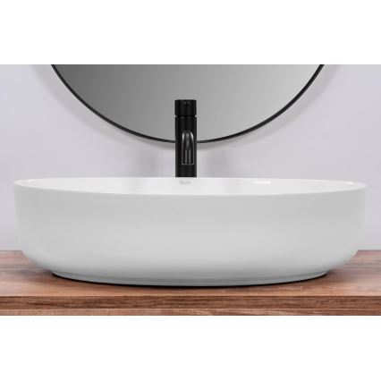 REA-U1223 - Lavabo da appoggio QUEEN 41,5x55 cm ceramica/bianco lucido