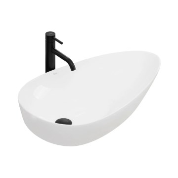 REA-U1500 - Lavabo da appoggio GRETA 42,5x77 cm ceramica/bianco lucido