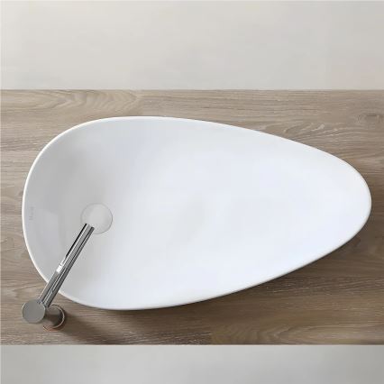REA-U1500 - Lavabo da appoggio GRETA 42,5x77 cm ceramica/bianco lucido
