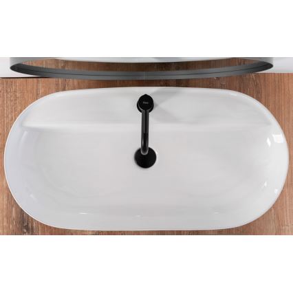 REA-U2541 - Lavabo da appoggio AURA 41x81 cm ceramica/bianco lucido