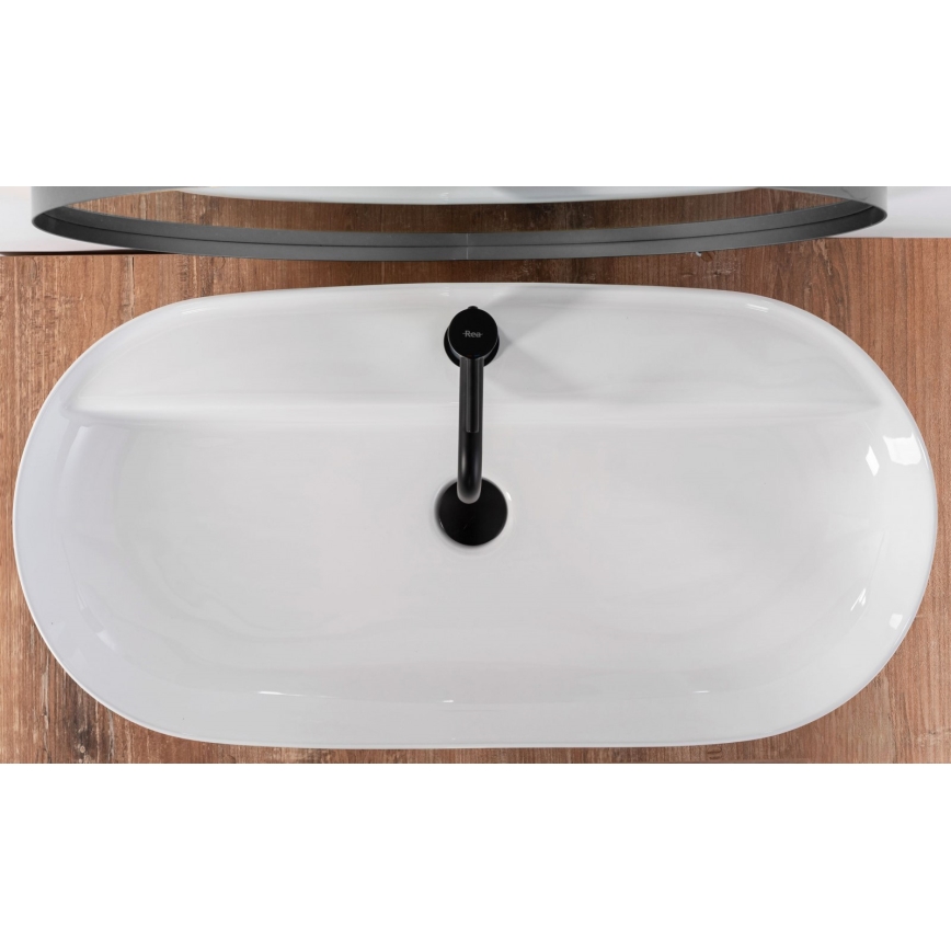 REA-U2541 - Lavabo da appoggio AURA 41x81 cm ceramica/bianco lucido