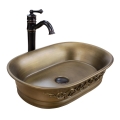 REA-U3305 -  Lavabo da appoggio WILMA RUSTIC 38x55 cm ceramica/rame