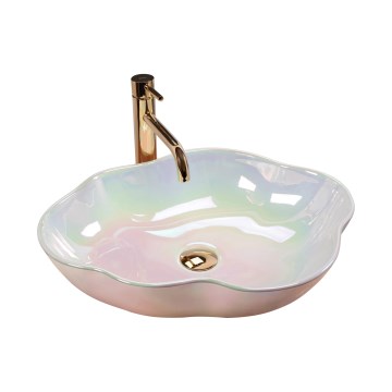 REA-U3309 - Lavabo da appoggio PEARL 38x50,5 cm ceramica/multicolore