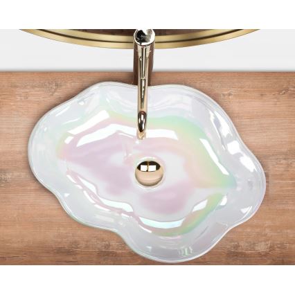REA-U3309 - Lavabo da appoggio PEARL 38x50,5 cm ceramica/multicolore