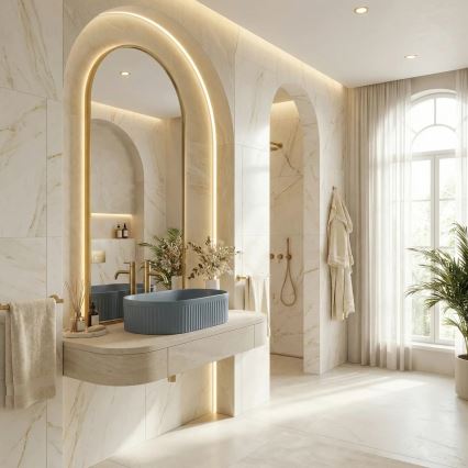 REA-U3535 - Lavabo da appoggio VANDA 31x49 cm ceramica/blu scuro