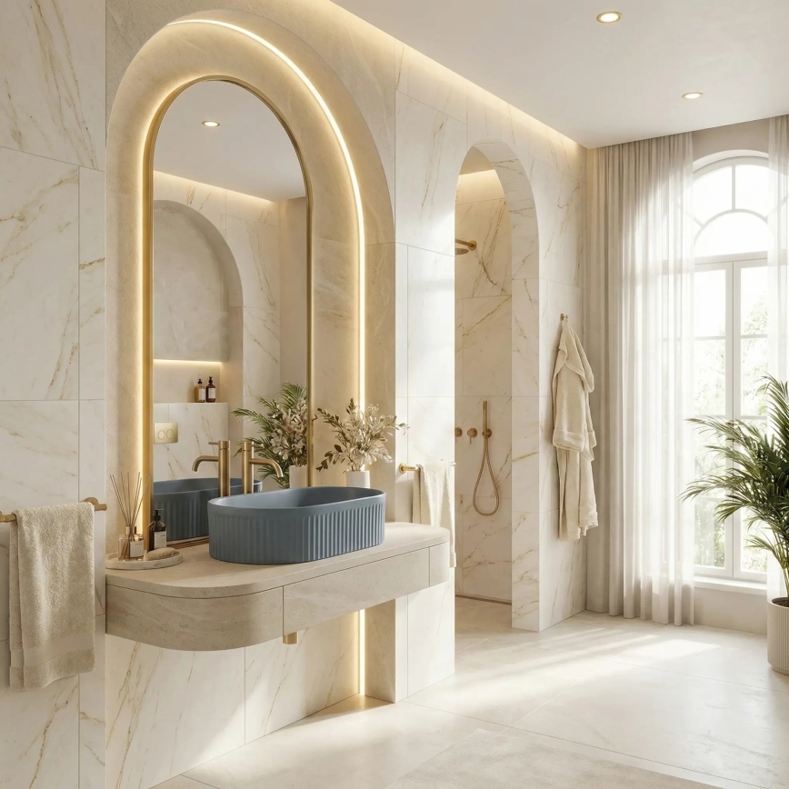 REA-U3535 - Lavabo da appoggio VANDA 31x49 cm ceramica/blu scuro