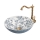 REA-U3608 - Lavabo da appoggio JULIANA 40 cm ceramica/bianco/blu