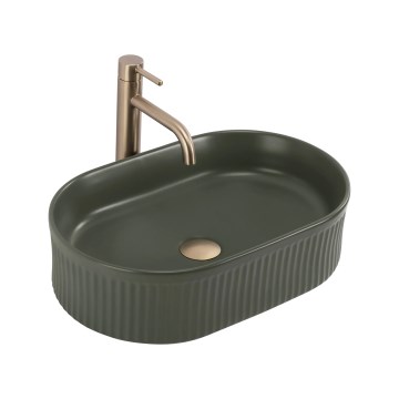 REA-U3611 - Lavabo da appoggio VANDA 31x49 cm ceramica/verde scuro