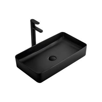 REA-U3690 - Lavabo da appoggio DENIS 35x61 cm in ceramica/nero opaco