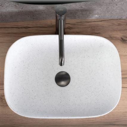 REA-U4001 - Lavabo da appoggio BELINDA 33,5x46,5 cm ceramica/bianco opaco