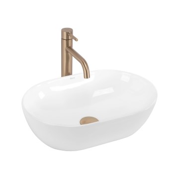 REA-U4330 - Lavabo da appoggio AMELIA 31x45 cm ceramica/bianco lucido