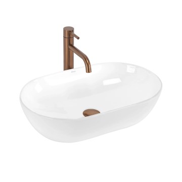 REA-U4331 - Lavabo da appoggio AMELIA 32,5x52 cm ceramica/bianco lucido
