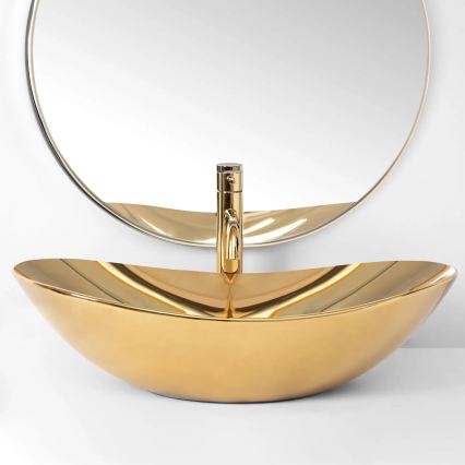 REA-U4545 - Lavabo da appoggio ROYAL 36x60,5 cm ceramica/oro