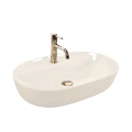 REA-U4589 - Lavabo da appoggio AURA 41x61 cm ceramica/crema lucida