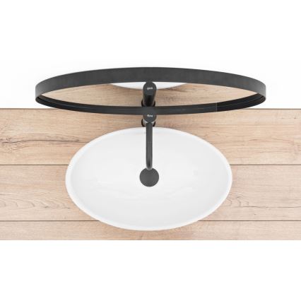 REA-U4603 - Lavabo da appoggio PAMELA 33x53 cm in ceramica/bianco lucido