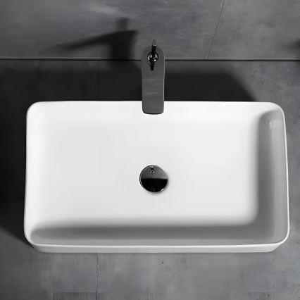 REA-U4800 - Lavabo da appoggio DENIS 35x61,5 cm ceramica/bianco lucido
