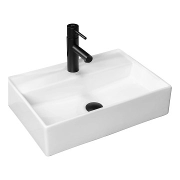 REA-U5000 - Lavabo da appoggio VALERIA 35,5x50,5 cm ceramica/bianco lucido