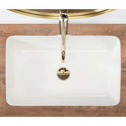 REA-U5055 - Lavabo da appoggio BERTA 35,5x56 cm ceramica/bianco lucido