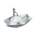 REA-U5602 - Lavabo da appoggio VEGAS 37x57 cm in ceramica/effetto pietra